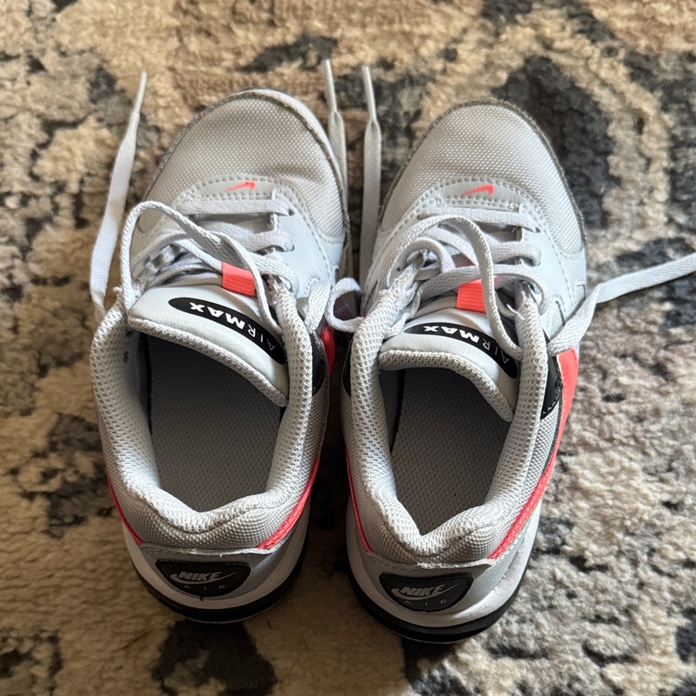 Nike Air Max Gray and Coral Sneakers